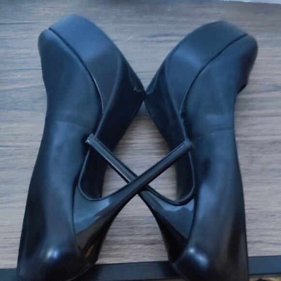 Guess leather platform high heel pumps black women's size EU 38 US 7.5 - Picture 7 of 10